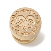 Golden Plated Round Shaped Wax Seal Brass Stamp Head STAM-K002-01G-03-1