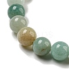 8.5mm Round Natural Flower Amazonite Beaded Stretch Bracelets BJEW-C074-01R-4