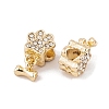 Rack Plating Alloy Rhinestone European Dangle Charms FIND-C055-19M-3