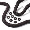Flat Round Handmade Polymer Clay Beads CLAY-R067-12mm-38-2