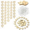 50Pcs Undyed Unfinished Wood Connector Charms WOOD-FS0001-11-2