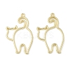 Alloy Open Back Bezel Pendants X-FIND-L025-02G-1