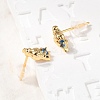 Brass Stud Earrings EJEW-C158-11C-G-3