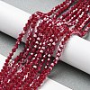 Opaque Solid Color Electroplate Glass Beads Strands LS-GLAA-F029-P4mm-C01-4