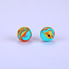 Printed Round Silicone Focal Beads SI-JX0056A-70-1