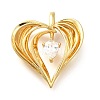 Brass Micro Pave Cubic Zirconia Pendants KK-B128-03G-1