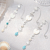 4Pcs Synthetic Turquoise Starfish Turtle Beads Hanging Suncatchers HJEW-CN0001-39-7