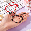 2Pcs 2 Colors  Adjustable Braided Nylon Cords Bracelet Making AJEW-TA0001-51-4
