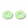 Flat Round Handmade Polymer Clay Beads CLAY-R067-10mm-24-4