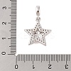 Rack Plating Brass Micro Pave Clear Cubic Zirconia Pendants X-KK-S380-37E-P-3