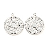 Non-Tarnish 304 Stainless Steel Pendant Cabochon Settings STAS-P333-02P-1