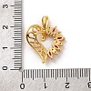 Brass Micro Pave Cubic Zirconia Pendants KK-U033-13G-02-3