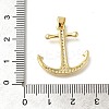 Rack Plating Brass Micro Pave Cubic Zirconia Pendants KK-Z086-68G-03-3