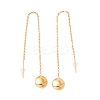 Long Chain with Round Ball Dangle Stud Earrings EJEW-A067-17G-2