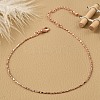Brass Link Chain Bracelets for Women BJEW-G735-06RG-1