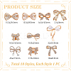10Pcs 10 Styles Bowknot Shape Alloy ABS Plastic Pearl & Rhinestone Brooches for Backpack Clothes JEWB-GA0001-42-2