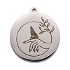 Non-Tarnish 304 Stainless Steel Pendants STAS-C032-09P-1