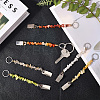 6Pcs Natural Gemstone Keychain KEYC-GF00001-3