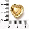 Heart Brass Glass Beads KK-Q043-27G-02-3