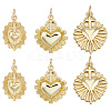 12Pcs 3 Styles Brass Pendants KK-BBC0017-81-1