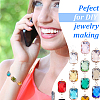 15Pcs 15 Colors Brass Pave Glass Rectangle Connector Charms KK-GA0001-72B-6