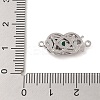 Brass Micro Pave Clear Cubic Zirconia Shell Hook and S-Hook Clasps KK-S388-27P-3