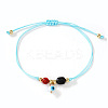 Bohemian Evil Eye Glass Charm Adjustable Bracelets PL4267-4-1
