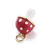 Real 18K Gold Plated Rack Plating Brass Enamel Charms X-KK-M293-24G-02-2