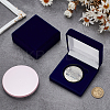 Square EVA Covered with Velveteen Commemorative Coin Storage Cases with Sponge Inside CON-WH0201-005B-4