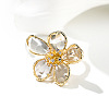 Alloy & Rhinestone/Synthetic Quartz Cuff Rings FS-WGD97BC-03-2