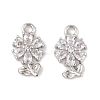 Brass Micro Pave Clear Cubic Zirconia Charms KK-L212-18P-1