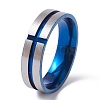 201 Stainless Steel Plain Band Rings RJEW-TAC0002-006C-BLP-1