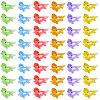 60Pcs 6 Colors Luminous Resin Lizard Figurines DJEW-SP0001-12-1