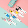 PU Leather & Cotton Name Marker Keychain AJEW-WH0514-025-4