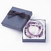 Natural Mixed Gemstone Stretch Bracelets BJEW-JB03365-4