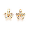 Rack Plating Alloy Rhinestone Charms FIND-N011-21KCG-1