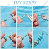 Ocean Theme Synthetic Turquoise & Natural Shell Dangle Earrings DIY Making Kit DIY-SC0025-79-6