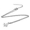 Tarnish Resistant 201 Stainless Steel Pendants Necklaces NJEW-S063-TN460-1-2