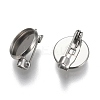 Tarnish Resistant 304 Stainless Steel Brooch Base Settings STAS-F191-04P-10mm-1