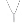Cuboid 201 Stainless Steel Pendant Necklaces for Men FS-WGBE4EC-01-3