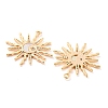 Brass Micro Pave Clear Cubic Zirconia Pendants X-KK-Q806-02G-2
