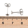 304 Stainless Steel Stud Earring Findings STAS-D389-03B-P-3