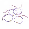 Adjustable Natural Yellow Aventurine Braided Bead Bracelets BJEW-F391-A17-1