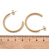 304 Stainless Steel Twist C-Shaped Stud Earrings EJEW-R017-03G-03-4