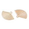 Long-Lasting Plated Brass Filigree Pendants KK-K336-19KCG-2
