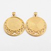 Tibetan Style Alloy Pendant Cabochon Settings LS-PALLOY-J494-30G-2