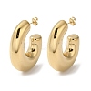 304 Stainless Steel Donut Stud Earrings EJEW-Z026-08G-1