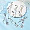 Glass Bead & Alloy Pendant Decorations HJEW-JM03016-1