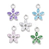 Rack Plating Alloy Enamel Charms PALLOY-F311-01P-1