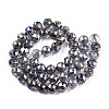 Transparent Electroplate Glass Beads Strands EGLA-N006-077A-2